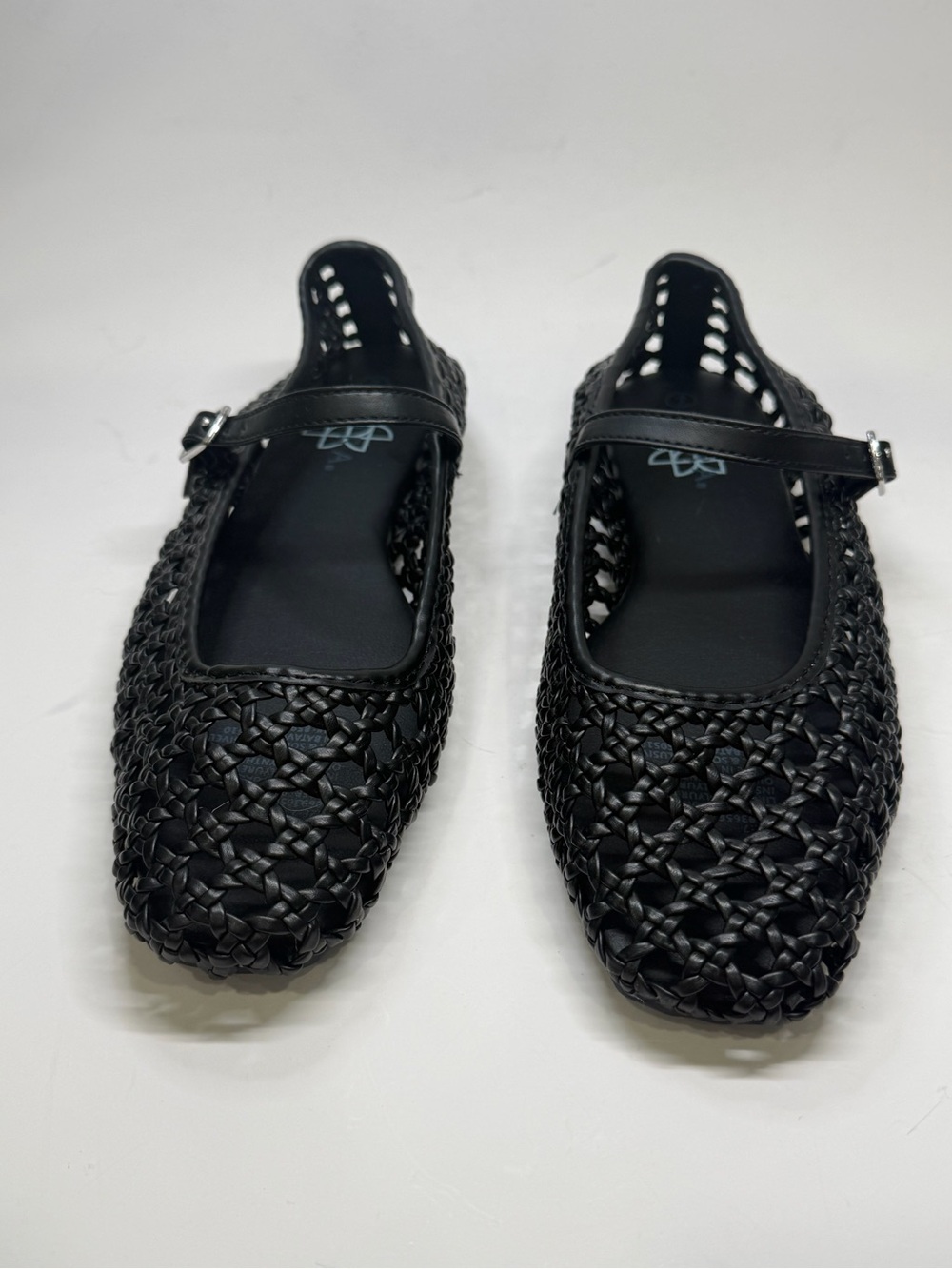 SERRA Black Woven Braided Mary Jane Flats Buckle Strap - Picture 4 of 12